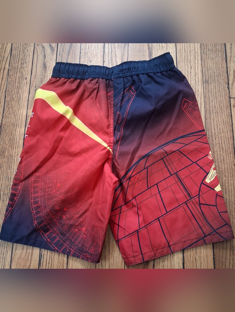 Star Wars Millennium Falcon - Youth Boys Stretch Swim  Trunks. Size 8. GUC - Picture 5 of 5